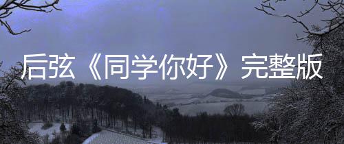 版歌完整后弦好好同同学你学你词介唱的绍 是谁