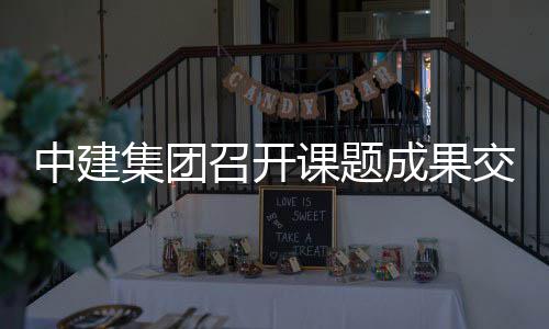 中建召开会集团交流成果课题
