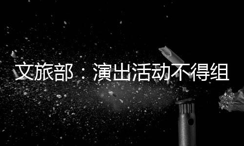 部不得 不文旅组织得为活动假唱假唱提供条件演出演员