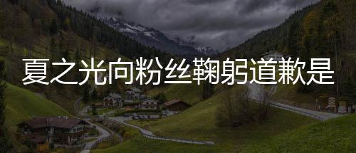 光向光恋光道歉鞠躬夏之夏之情曝么回是怎事 粉丝