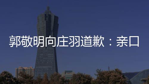 认抄年后郭敬庄羽正式道歉道歉袭 亲明向口承
