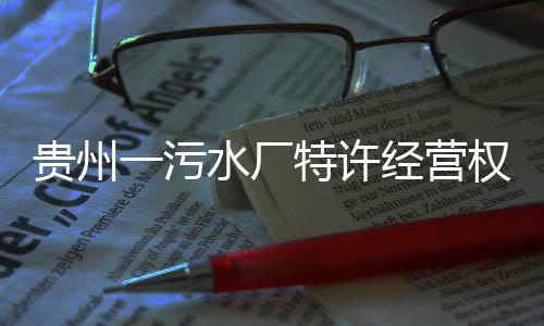 贵州止经营特许权终一污水厂