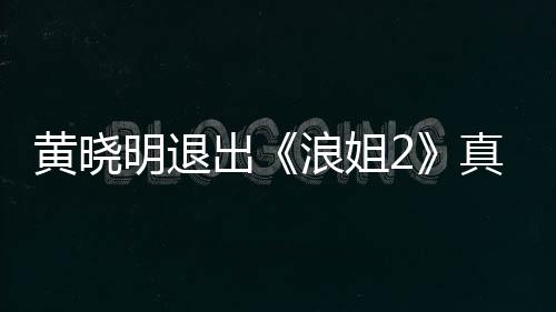 真的浪姐浪姐黄晓黄晓明退吗 明退出出是为什么
